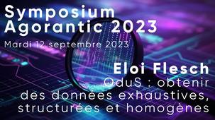 Symposium Agorantic 2023 #4/10 - Eloi Flesch