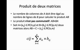 Calcul matriciel et résolution de systèmes linéaires