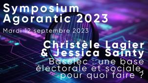 Symposium Agorantic 2023 #7/10 - Christèle Lagier & Jessica Sainty