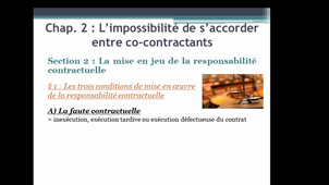 impossibilité de s'accorder entre cocontractant (partie 2)